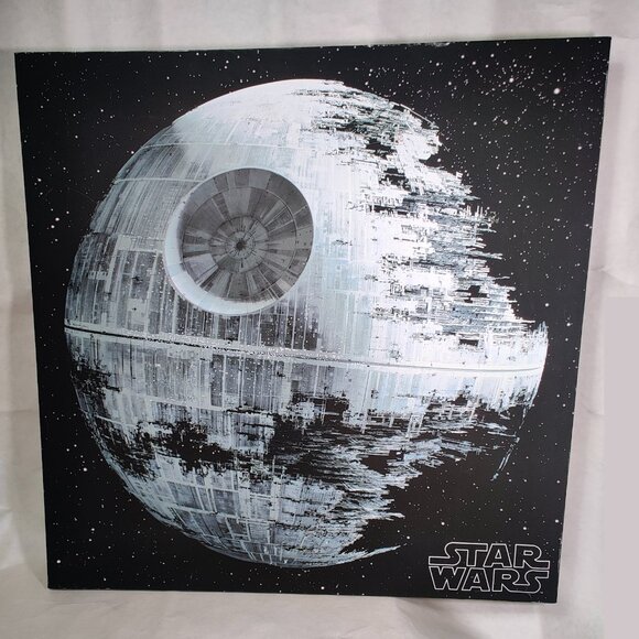 Star Wars Death Star II Canvas 22 x 22 in Return of the Jedi Light Up Disney - Picture 3 of 16